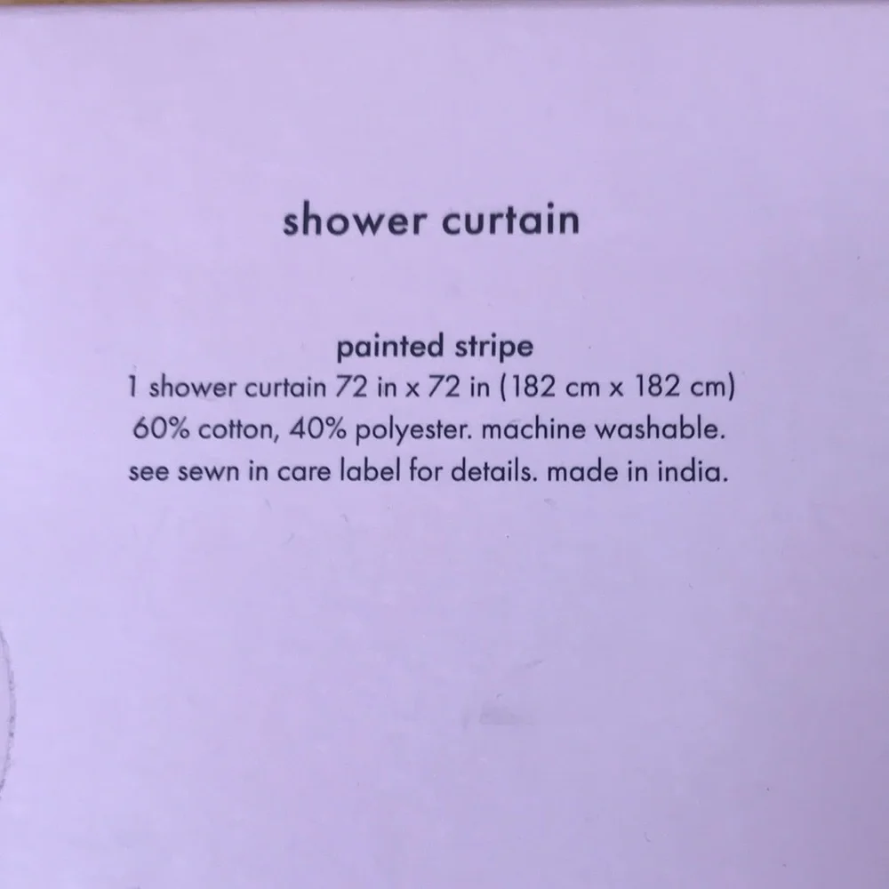 NWT Kate Spade “Painted Stripe” Shower Curtain